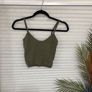 Olive Crop Top